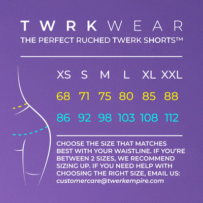 TWRKWEAR The Perfect Ruched Twerk Shorts™ – Exclusive Collection by Finnish Peaches: BADASS BLACK
