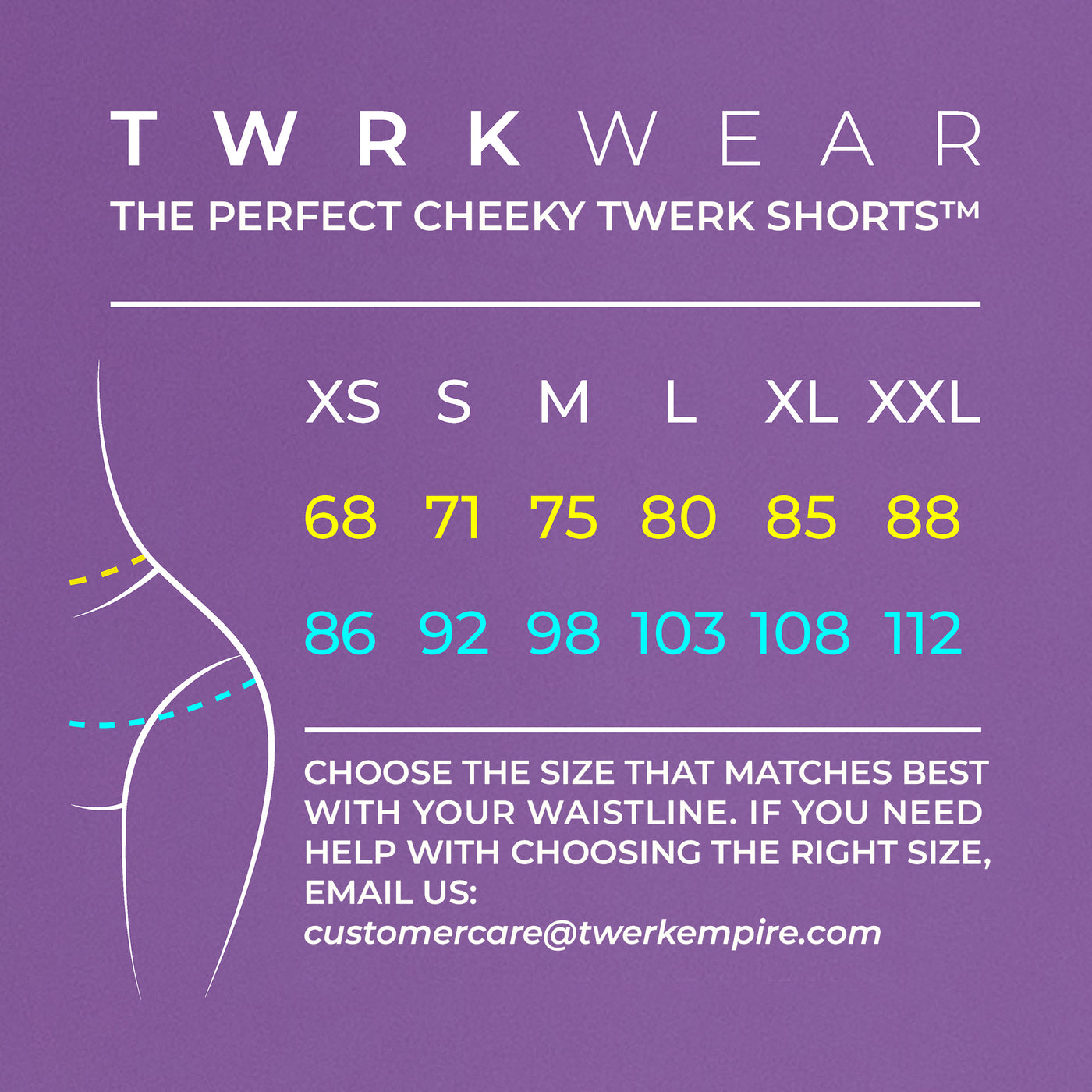 TWRKWEAR The Perfect Cheeky Twerk Shorts™ – JET BLACK