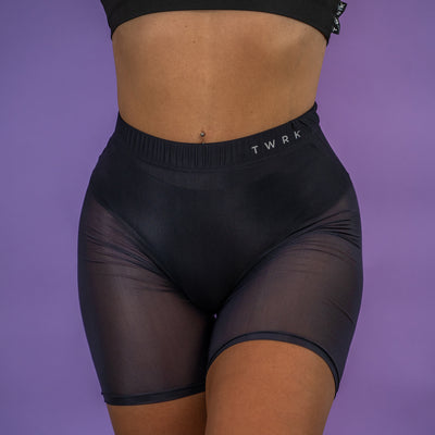 TWRKWEAR The Perfect Mesh Shorts™ – LUCID BLACK
