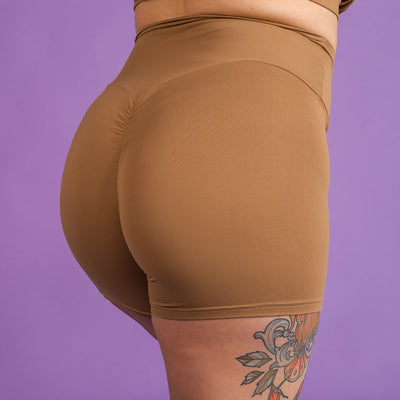 TWRKWEAR The Perfect Booty Shorts™ – COZY CAPPUCCINO