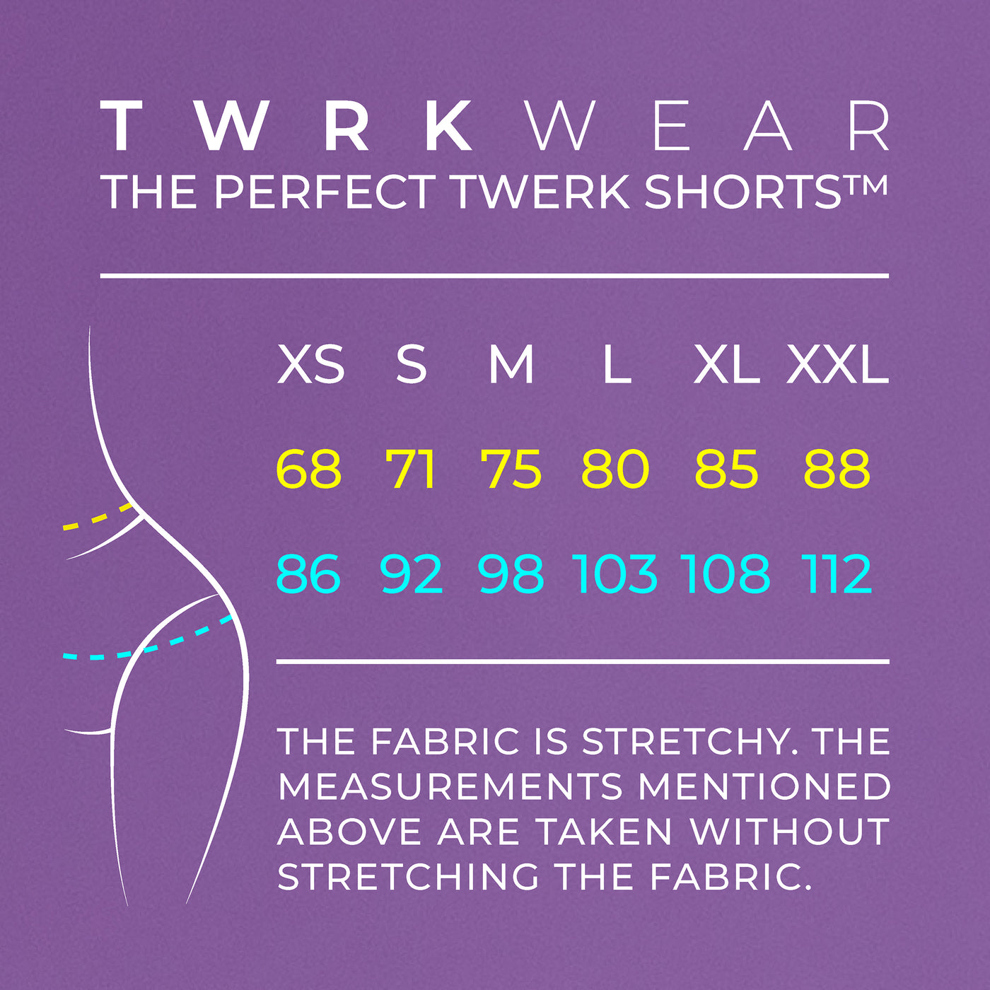 TWRKWEAR The Perfect Twerk Shorts™ 2.0 – BADASS BLACK