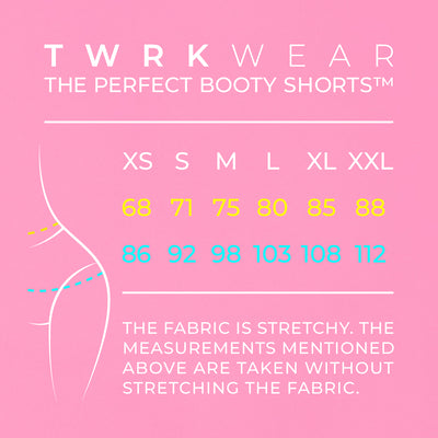 TWRKWEAR The Perfect Booty Shorts™ – BADASS BLACK