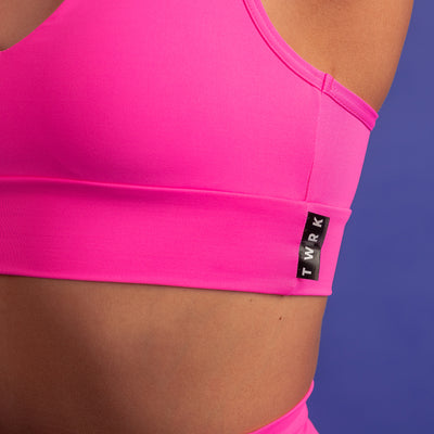 TWRKWEAR The Perfect Crop Top™ – HOT PINK